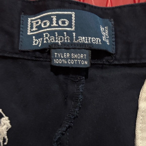 Polo by Ralph Lauren Dark Blue Shorts with White Embroidery - Picture 2 of 5